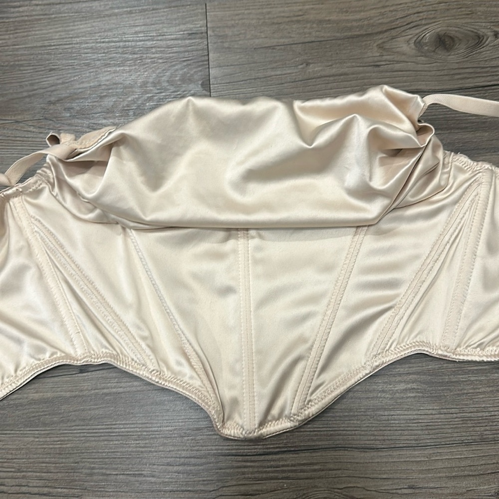 Urban Outfitters satin cream corset